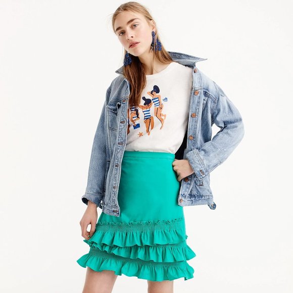 Virginie Morgand for J.Crew sunbathers graphic T-shirt tee H7864 XS XSmall - Picture 1 of 10